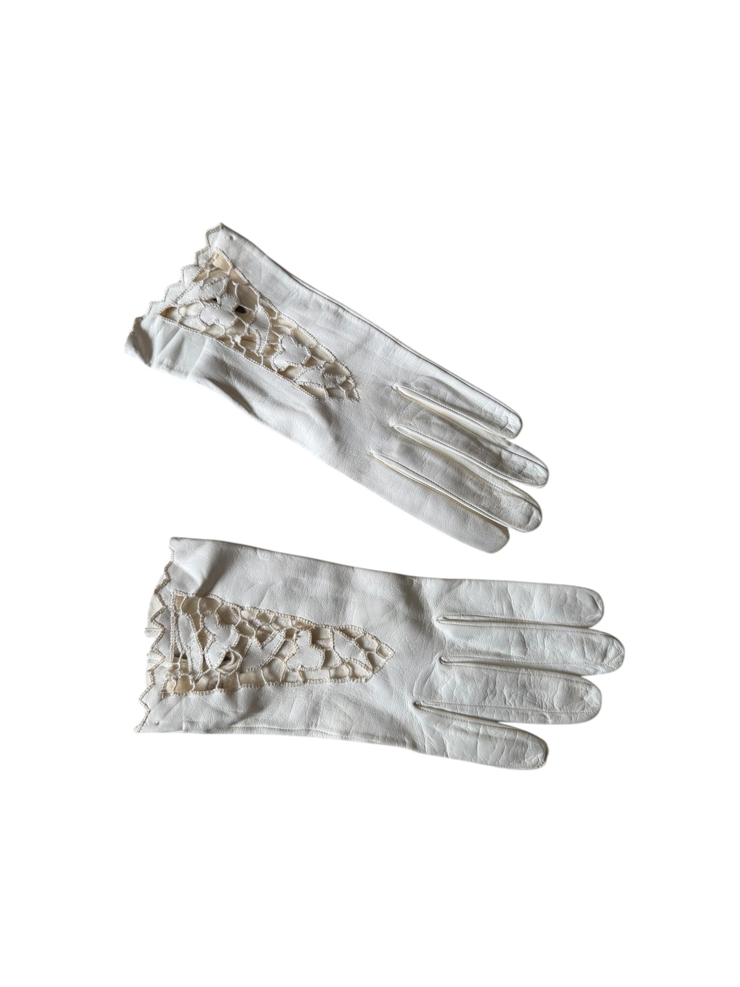 VTG Unbranded '50s/'60s Ivory White Ladies Formal Gloves Size: 7 1/2