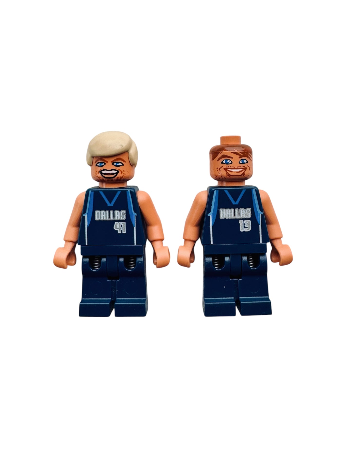 LEGO Sports Minifigure NBA Steve Nash #13 Dirk Nowitzki #41 Dallas Mavericks