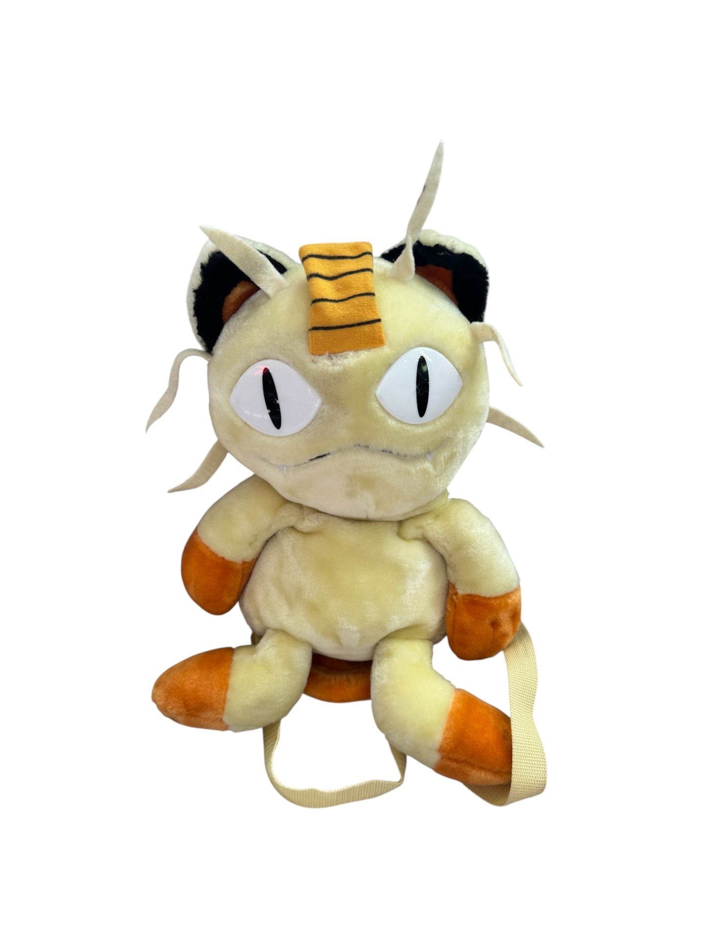 VTG ‘90s Rare Nintendo Official Pokémon Meowth Plush Zipper Backpack