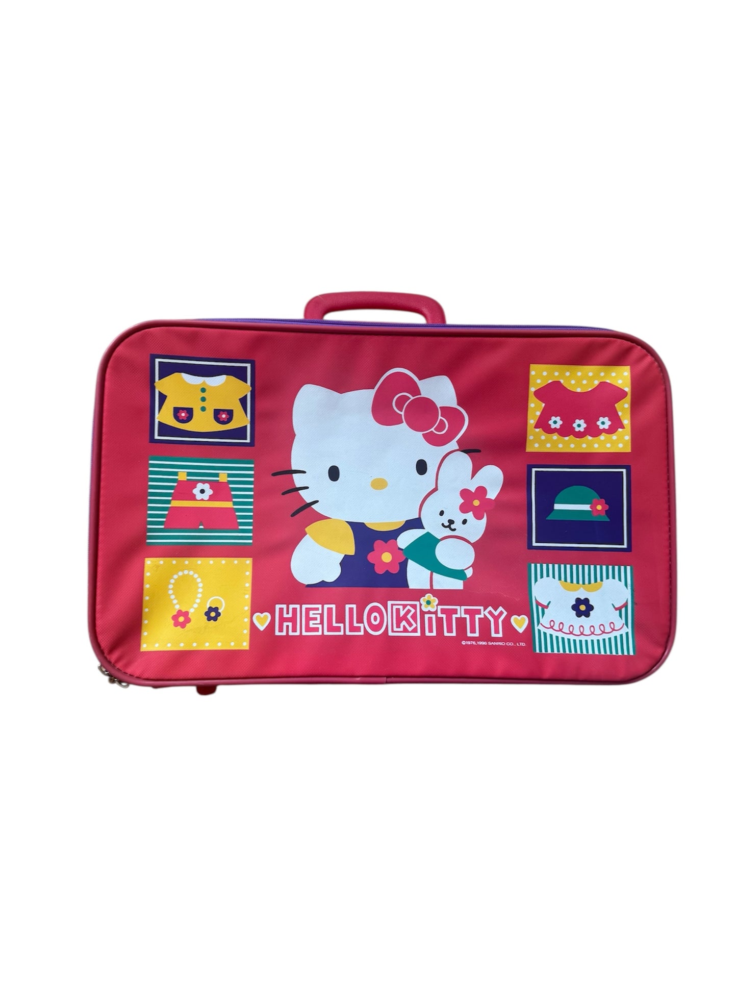 VTG 1995 Hello Kitty Rare Suitcase Collectible Teddy Bear Lock & Keys