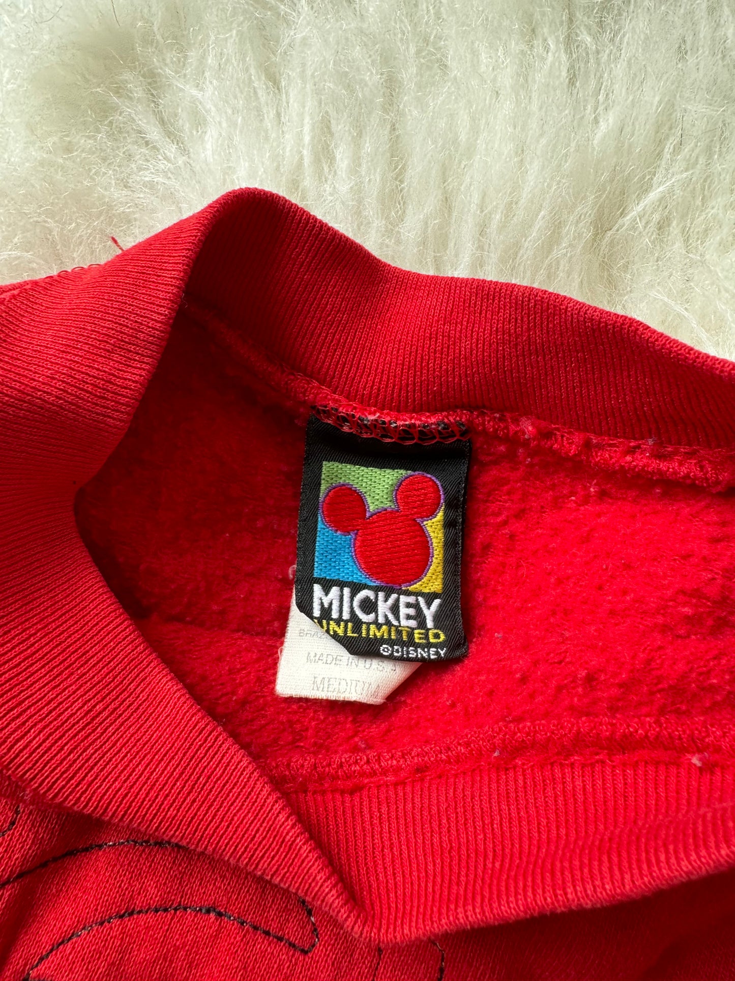 VTG '90s Y2K Indie Grunge Mickey Mouse Womens Sweatshirt Size: M