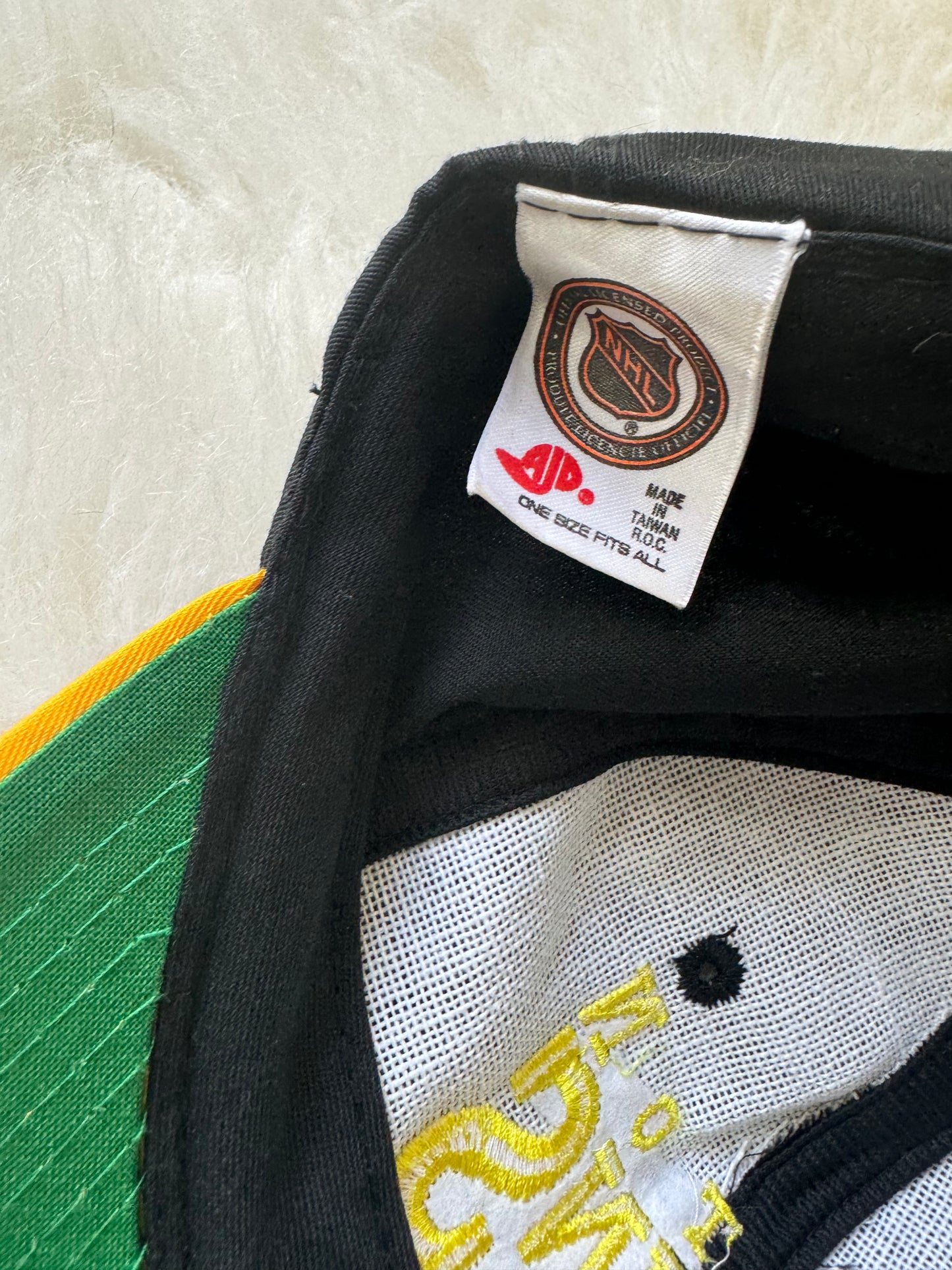 VTG '90s AJD Boston Bruins NHL Snapback Hat Cap