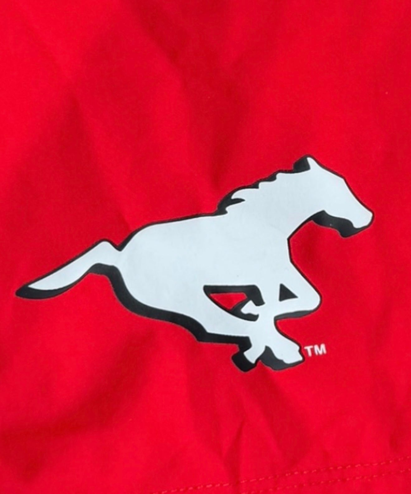 New Era CFL Calgary Stampeders Official Sideline Athletic Red Shorts Size: 2XL