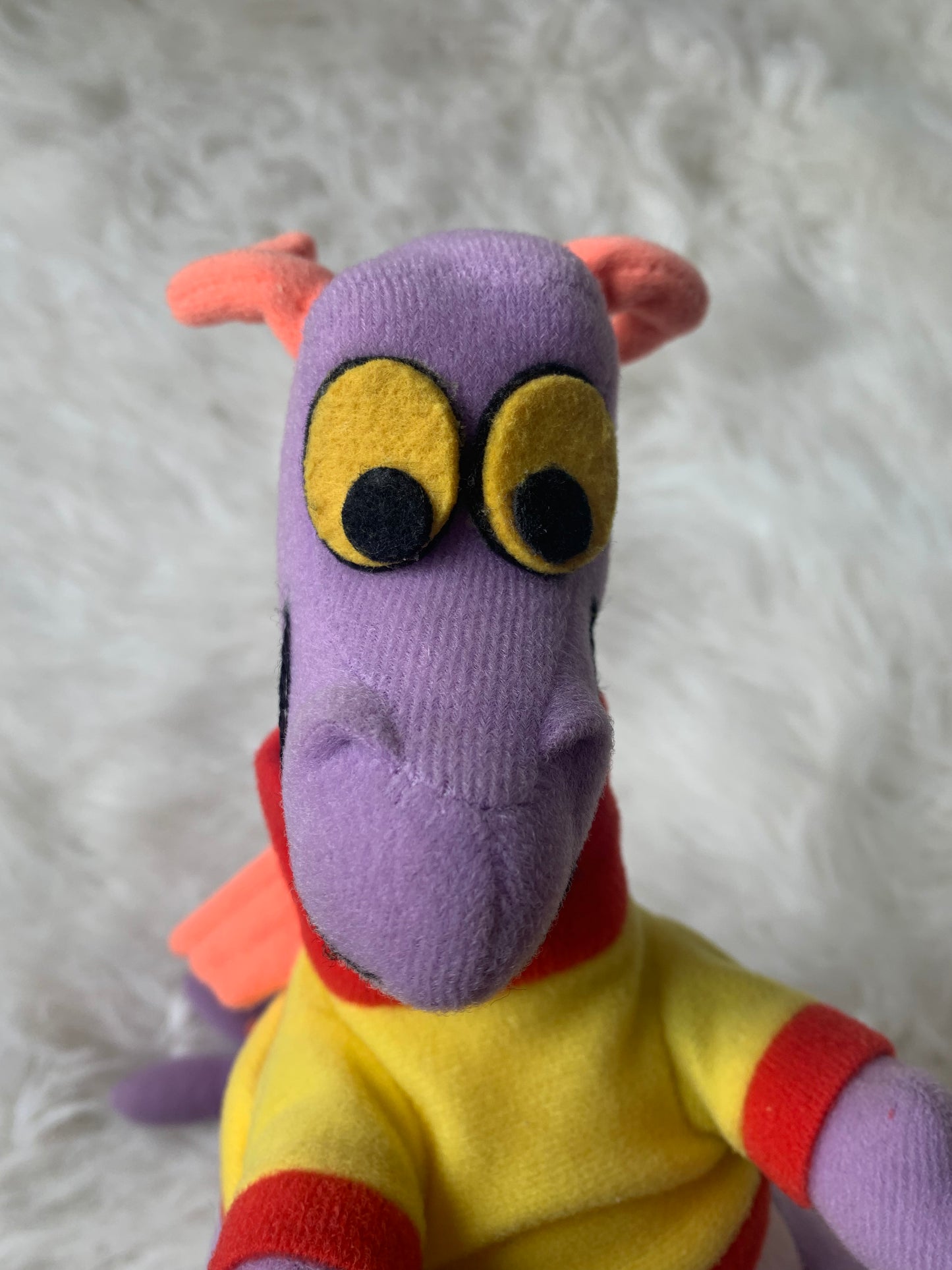 VTG 1982 Figment Walt Disney Plush Purple Dragon
