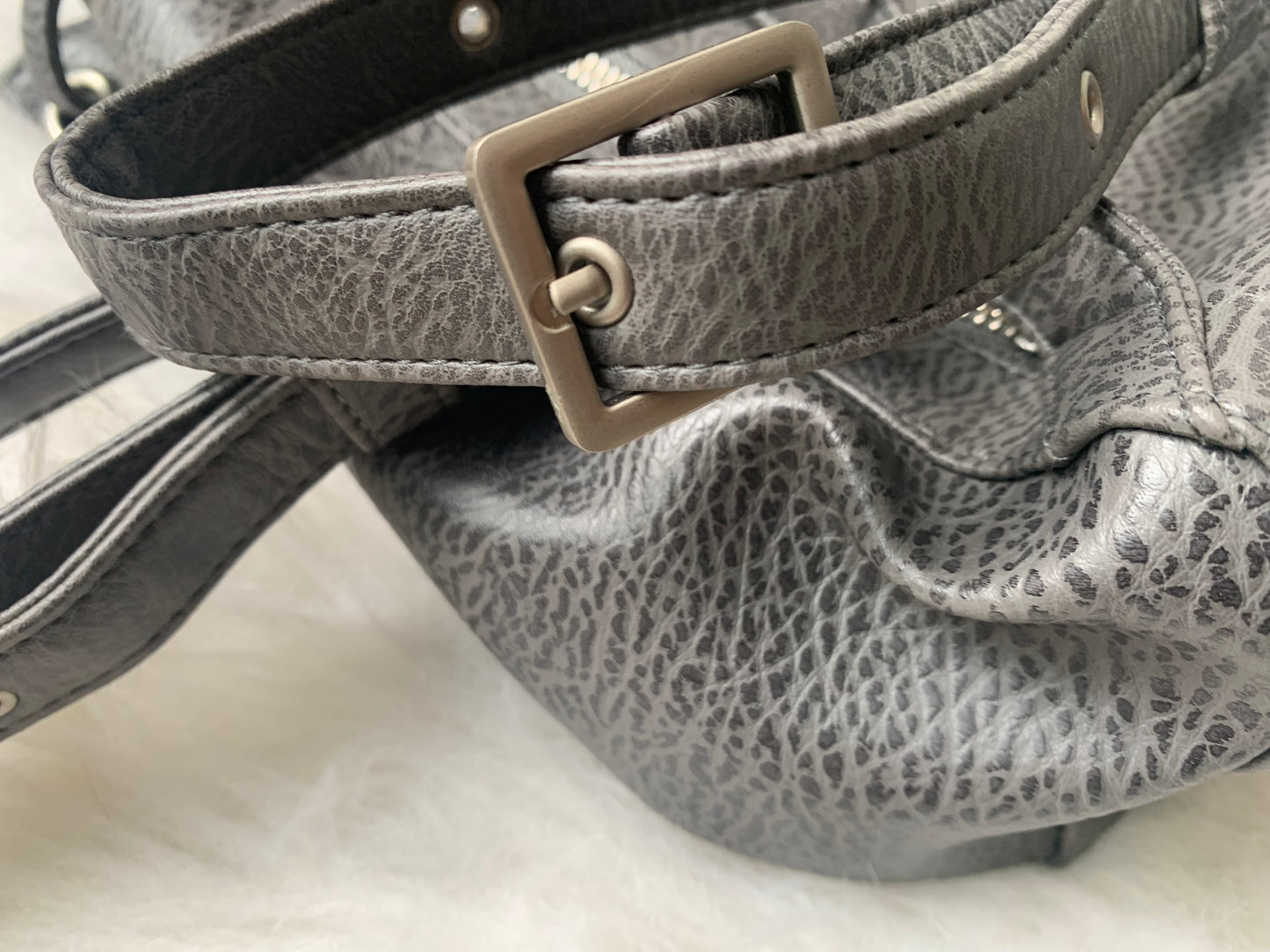 Matt & Nat Backpack Mumbai Vegan PVC Grey Backpack