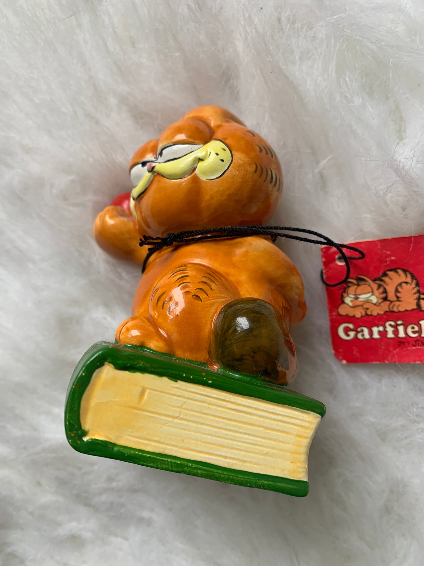 VTG 1981 Enesco Garfield Ceramic Figure “The Dog Ate My Homework” Figurine With Tag
