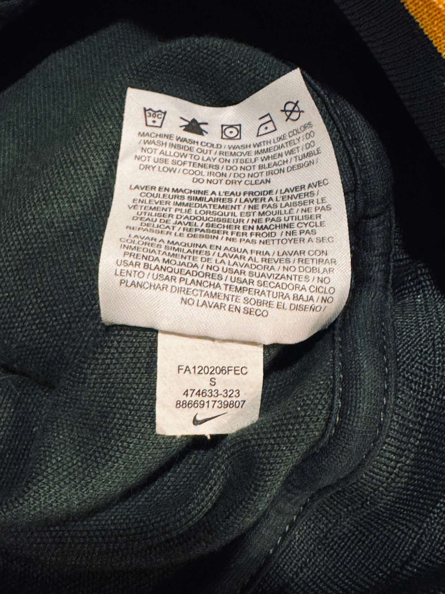 Green Bay Packers NFL Nike Onfield Varsity Full-Zip Track Jacket Size: S