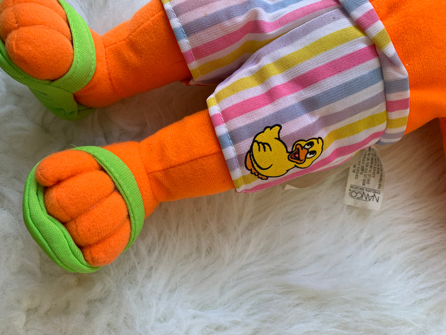 Y2K 2005 Nanco Collectible Sesame Street Beach Ernie Plush Toy 2005