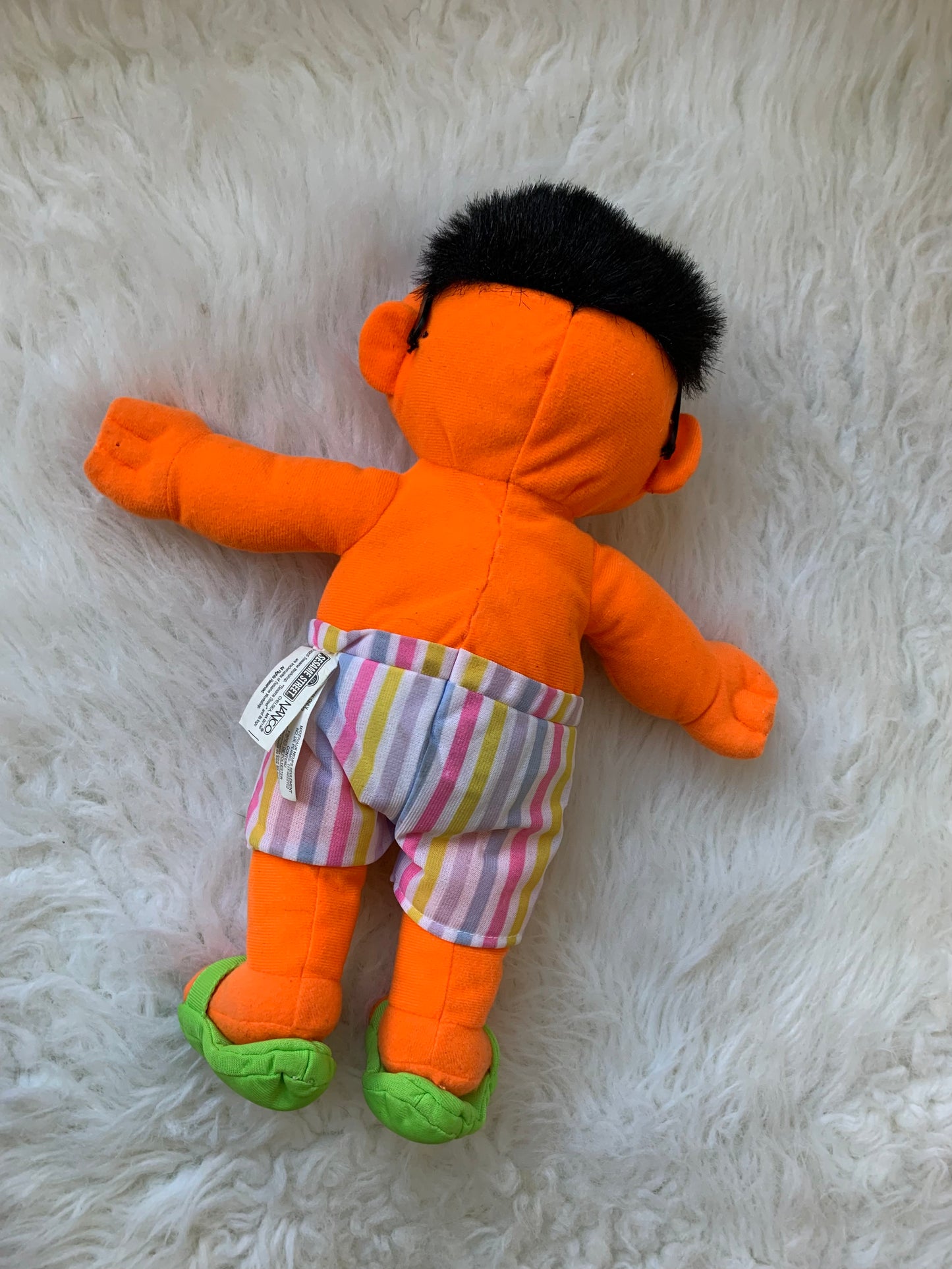 Y2K 2005 Nanco Collectible Sesame Street Beach Ernie Plush Toy 2005
