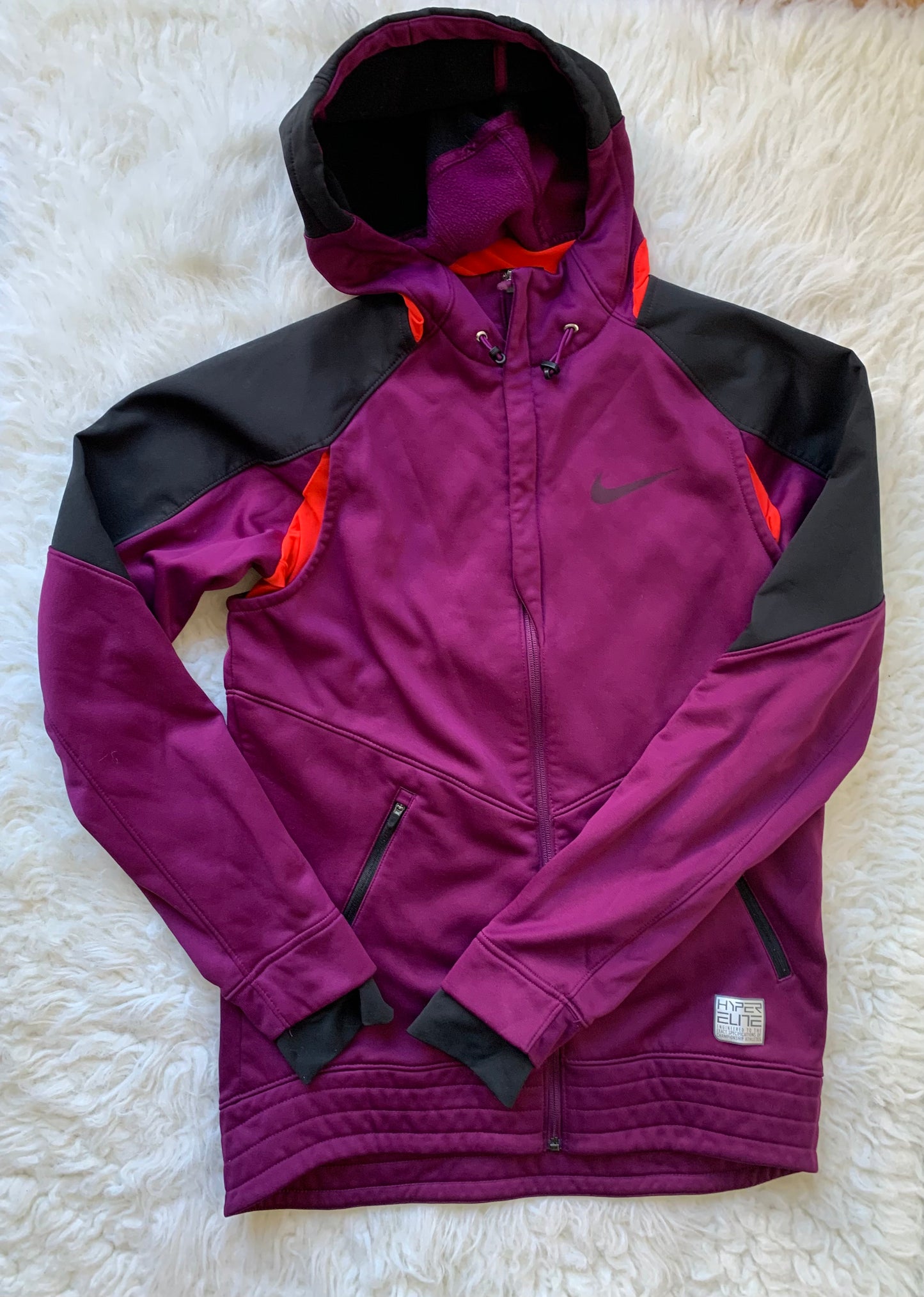 Nike Hyper Elite Activewear Jacket Full Zip Hooded Therma-Fit Size: S