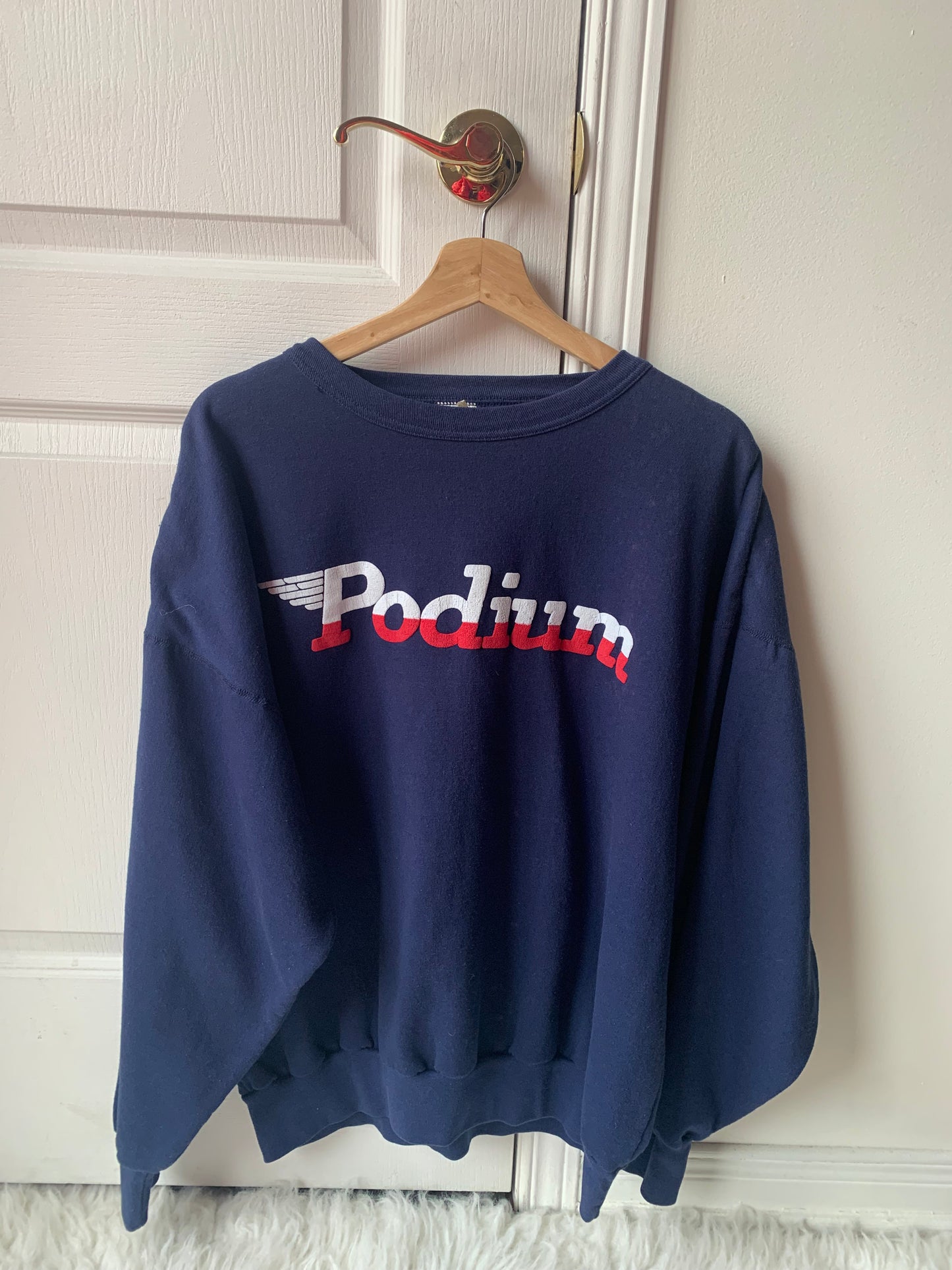VTG Podium Logo Racing Crewneck Sweatshirt Size: XL