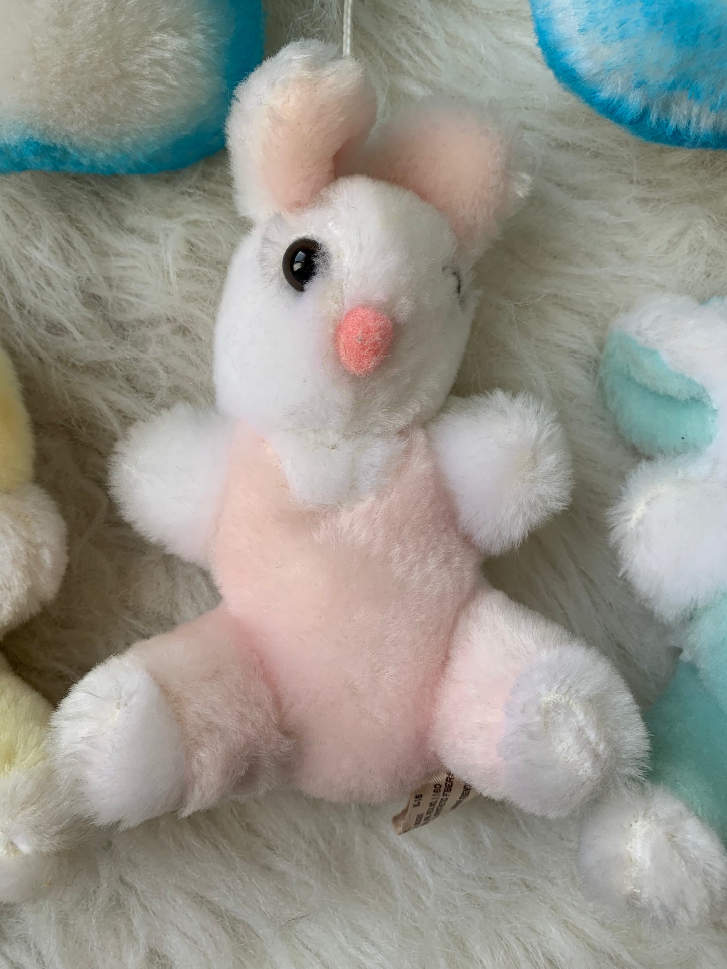 VTG 1984 Jolly Jumper Pastel Rainbow Animal Mobile Crib Hanger