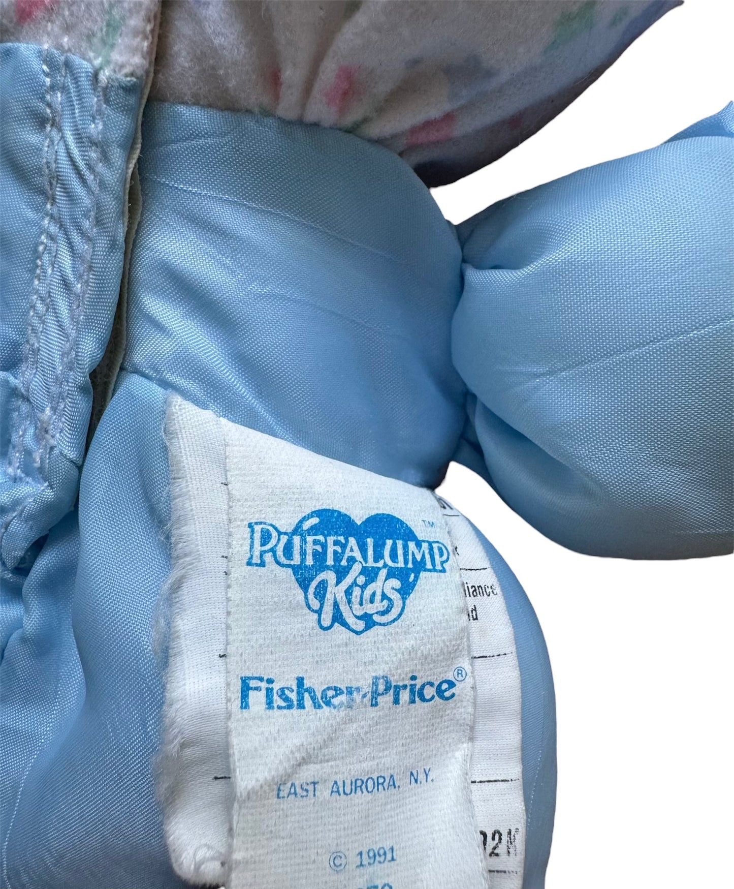 VTG 1991 Fisher-Price Puffalump Kids Plush Snuggle Doll Blue Moon Star No Light