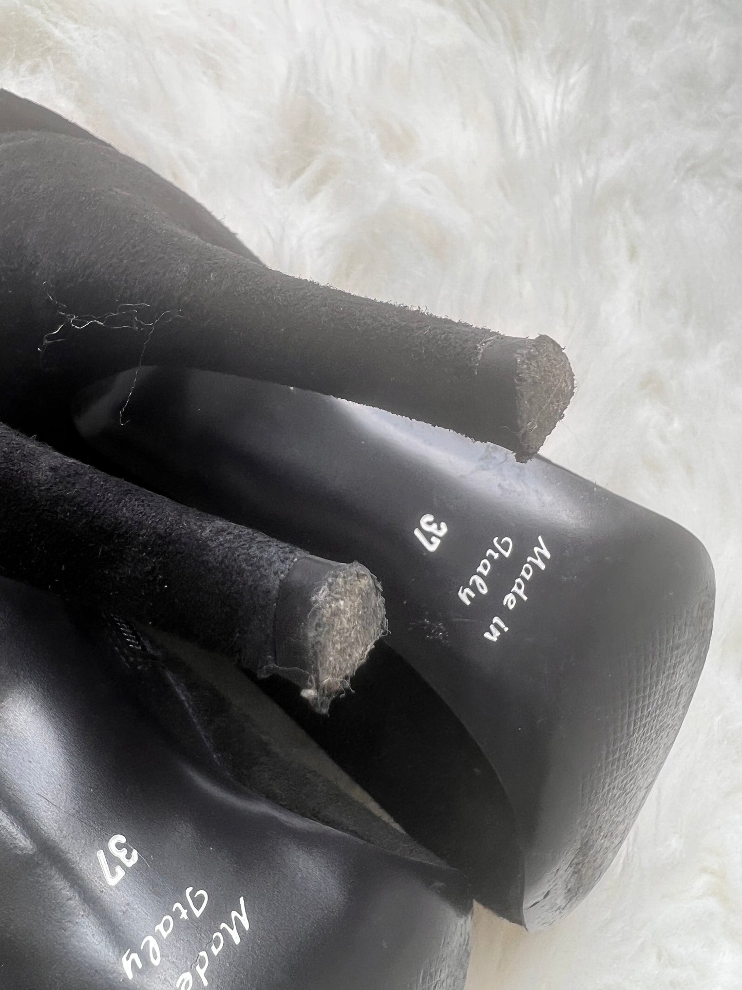 Browns iD Camoscio Nero Sple Black Heel Shoes EU 37