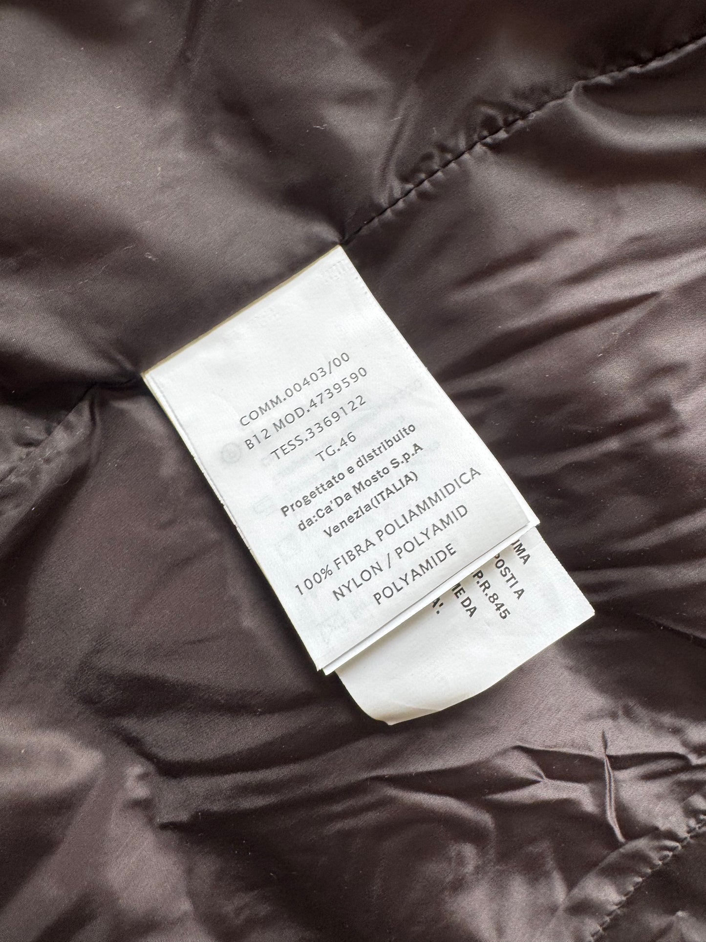 SEVENTY Venezia Brown Puffer Down Jacket Vest Fur Women's Size: 46