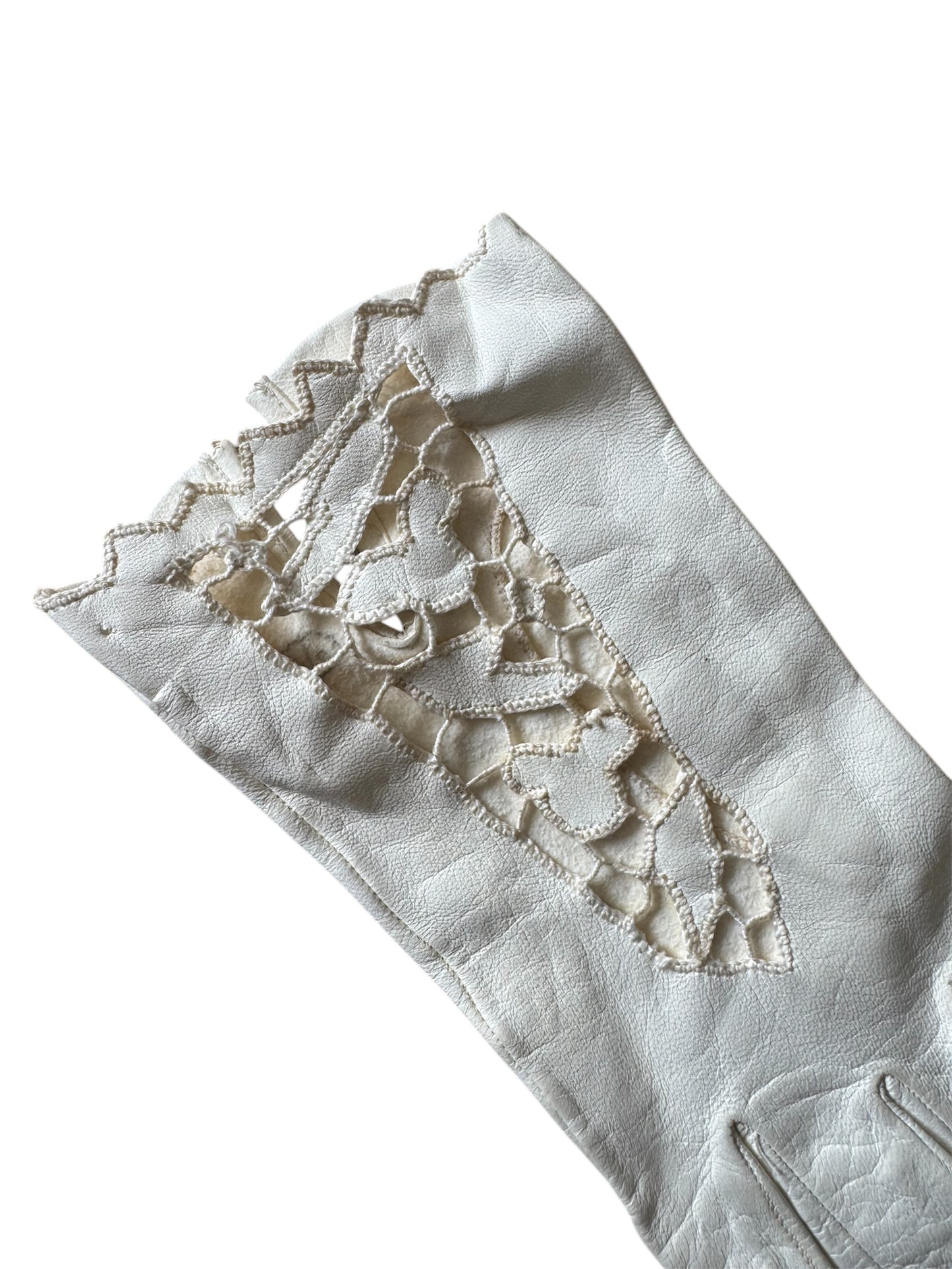 VTG Unbranded '50s/'60s Ivory White Ladies Formal Gloves Size: 7 1/2