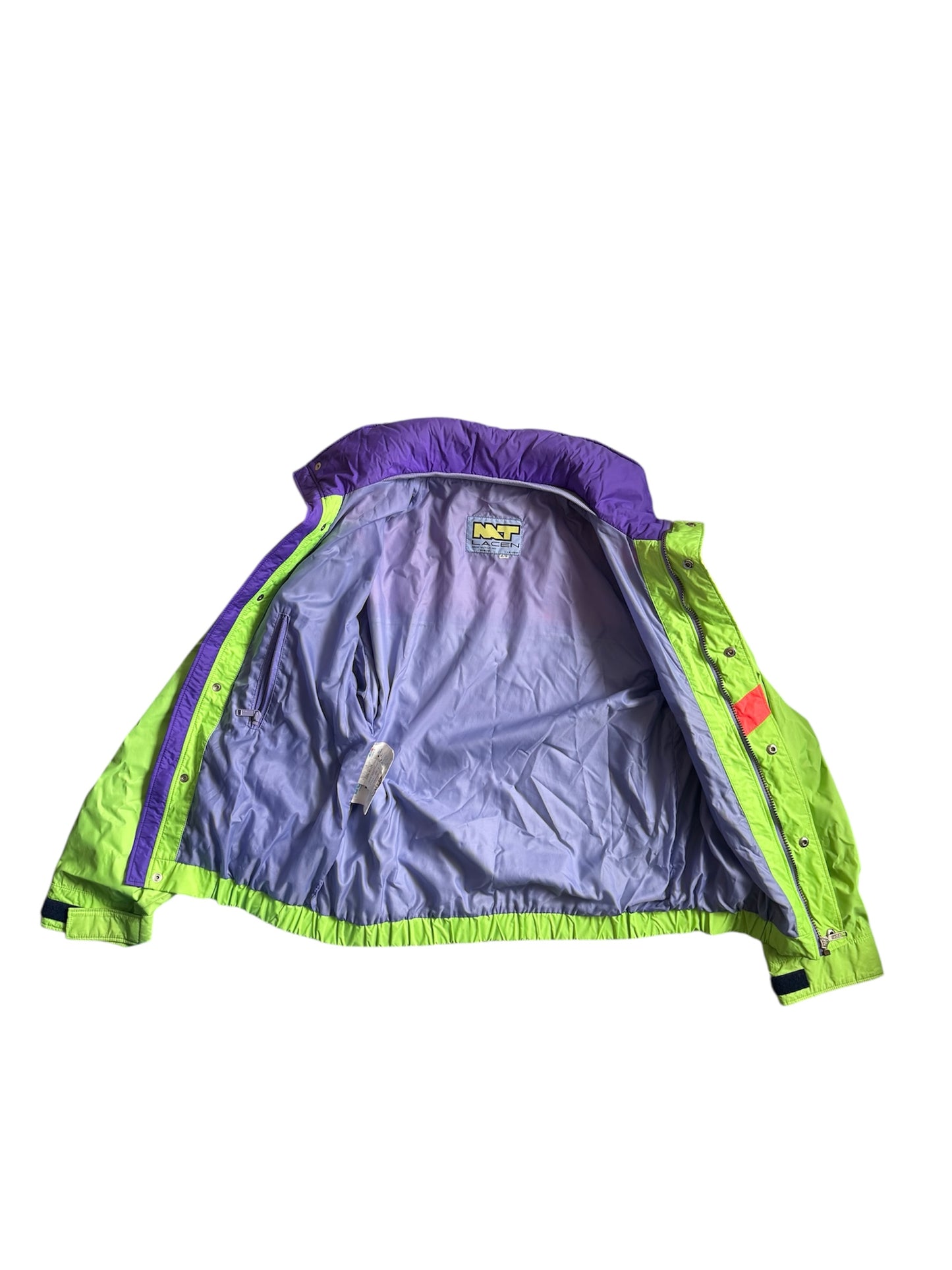 VTG ‘90s Nat Lacen Dermoflex Lightweight Ski Jacket w Hood Colourblock Size: M