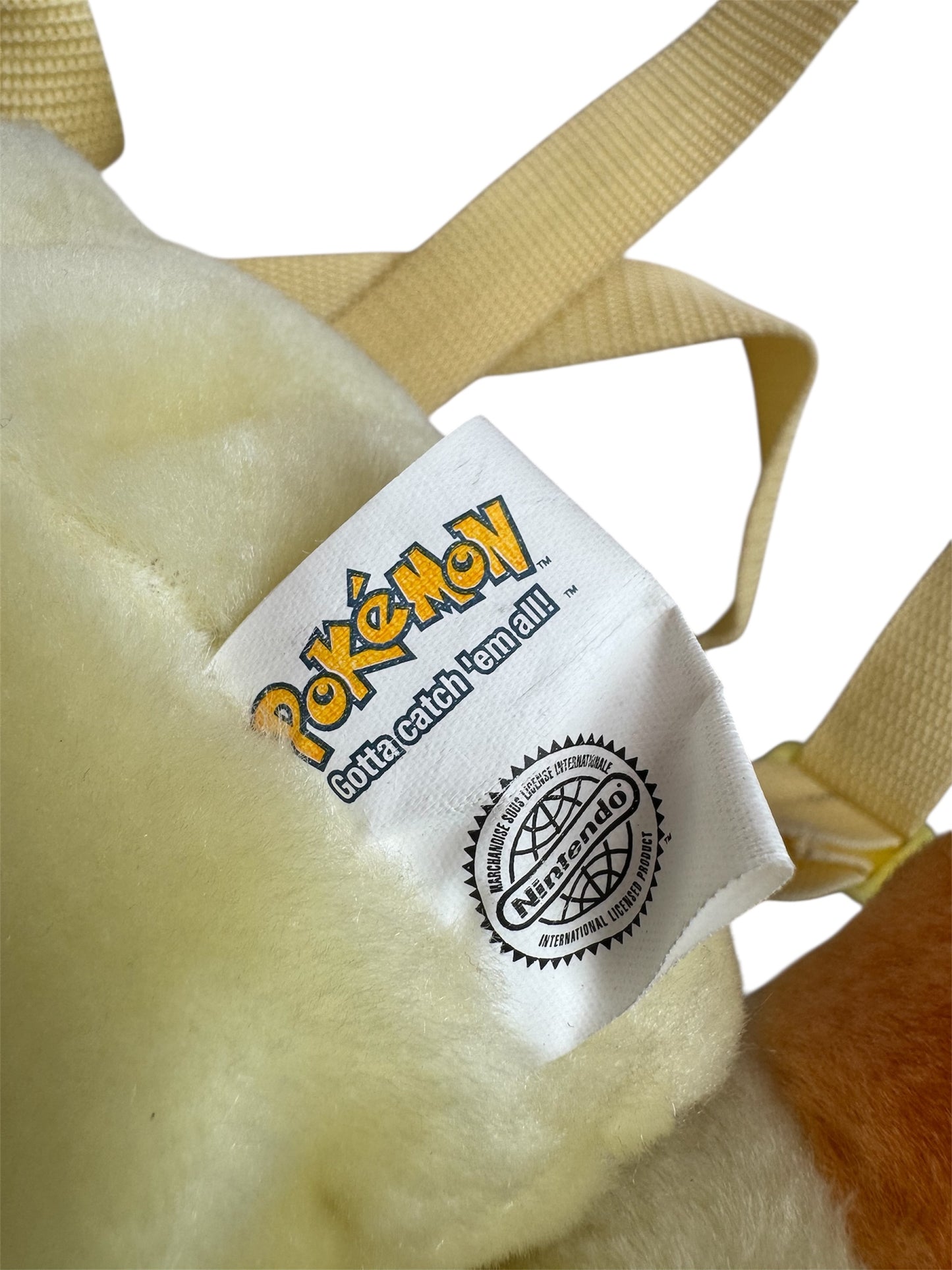 VTG ‘90s Rare Nintendo Official Pokémon Meowth Plush Zipper Backpack