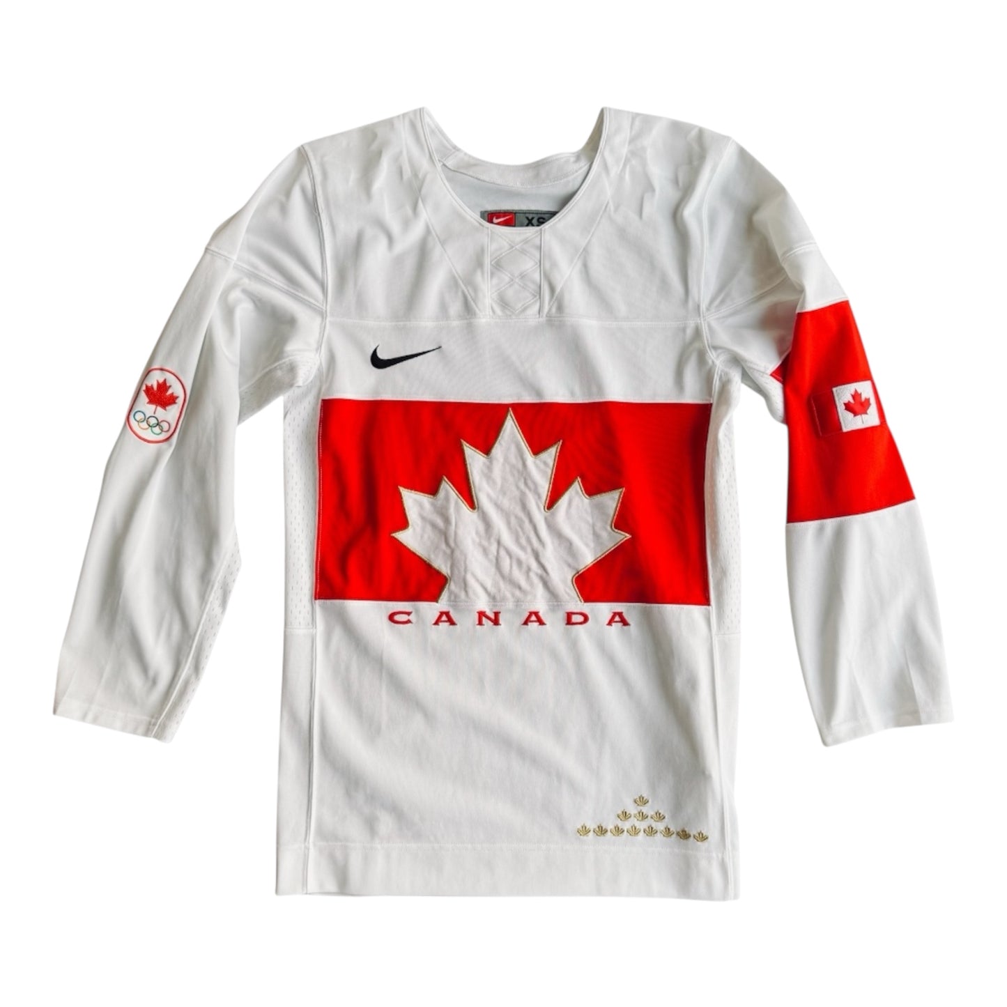 IIHF Team Canada ‘14 Olympic NIKE White Hockey Jersey Women's Size: XS