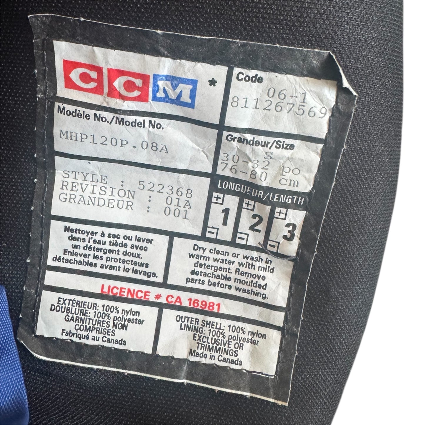 CCM Powerline MHP120P Senior Hockey Pants – Blue, Size S (30-32)