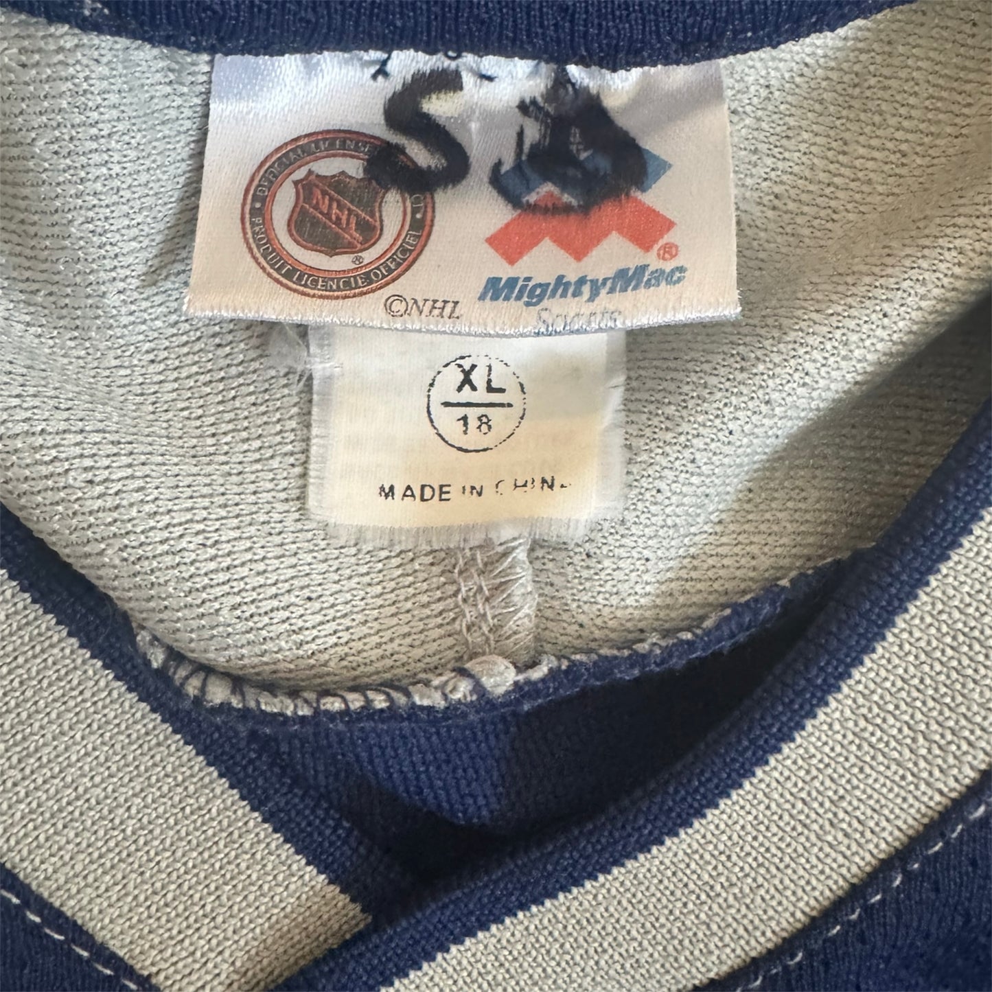 Vintage Vancouver Canucks Mighty Mac NHL Hockey Jersey – Youth XL
