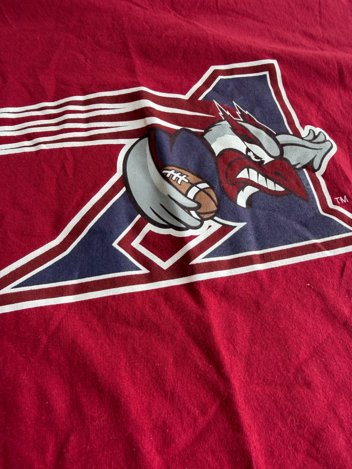 VTG Y2K Montreal Alouettes CFL Football Sogo Maroon T-Shirt Size: M