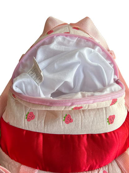 VTG 2004 Strawberry Shortcake Bucket Hat Plush Zipper Backpack