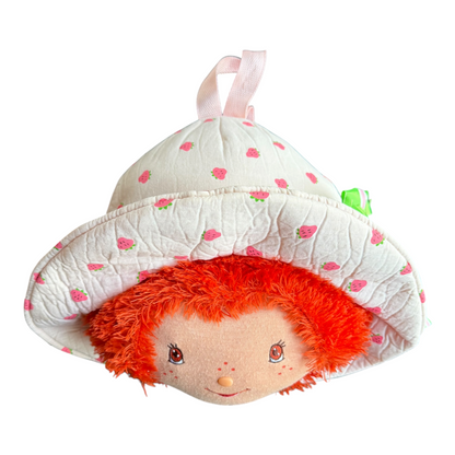 VTG 2004 Strawberry Shortcake Bucket Hat Plush Zipper Backpack