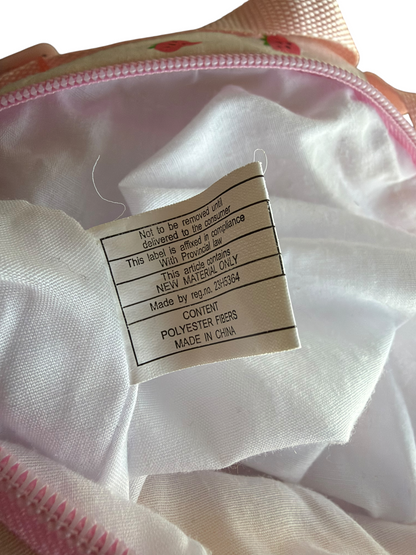 VTG 2004 Strawberry Shortcake Bucket Hat Plush Zipper Backpack