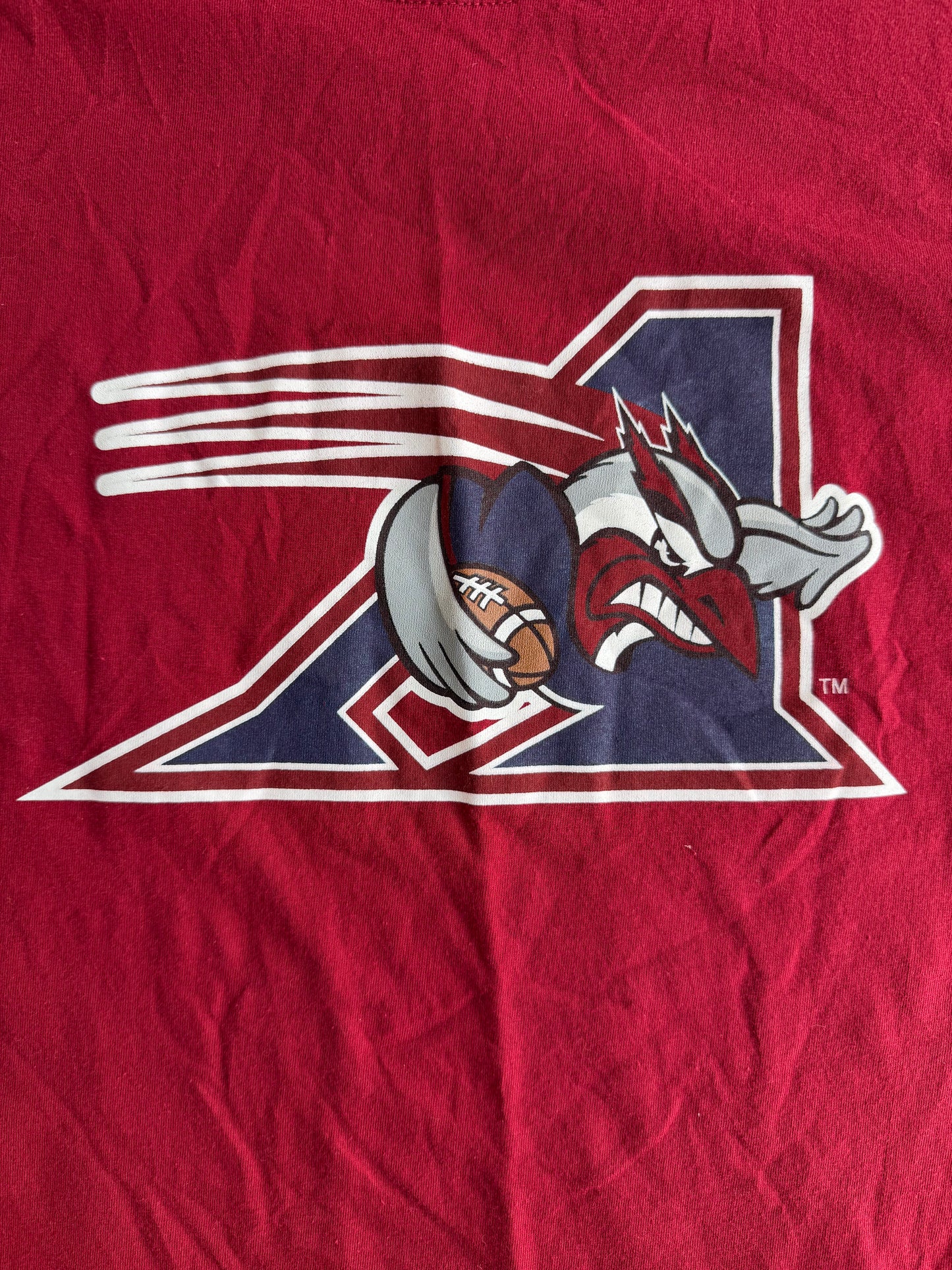 VTG Y2K Montreal Alouettes CFL Football Sogo Maroon T-Shirt Size: M