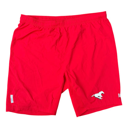 New Era CFL Calgary Stampeders Official Sideline Athletic Red Shorts Size: 2XL