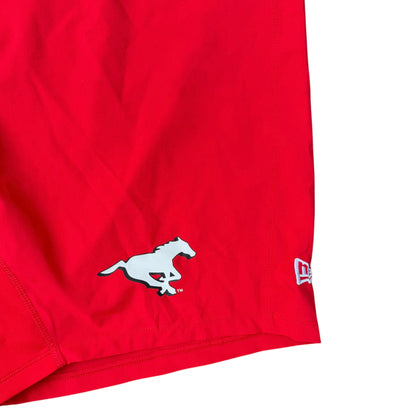 New Era CFL Calgary Stampeders Official Sideline Athletic Red Shorts Size: 2XL