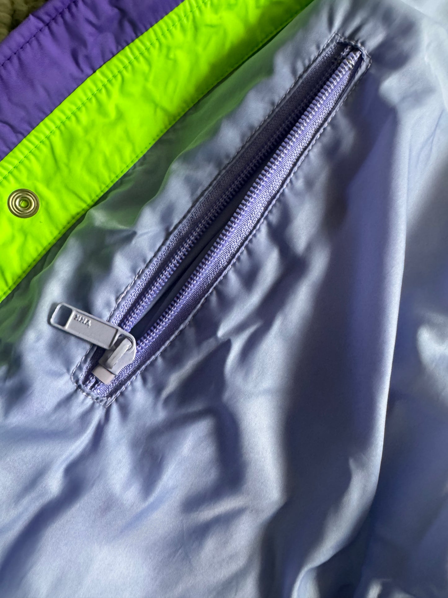 VTG ‘90s Nat Lacen Dermoflex Lightweight Ski Jacket w Hood Colourblock Size: M