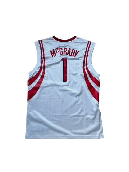 VTG Tracy McGrady Swingman Jersey Houston Rockets #1 White Reebok NBA Size: L