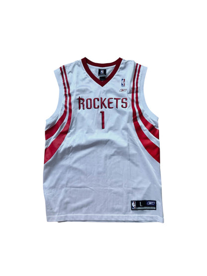 VTG Tracy McGrady Swingman Jersey Houston Rockets #1 White Reebok NBA Size: L
