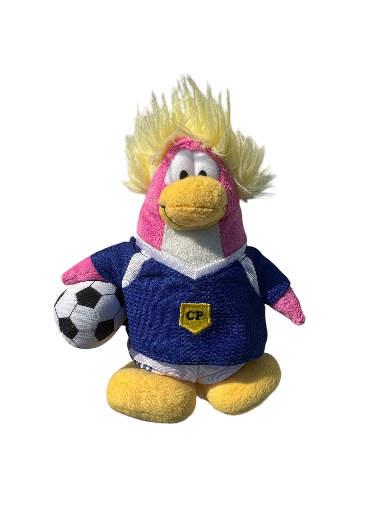 Disney Club Penguin Blue Soccer (F) S8 & Red Football S9 Players Plush Bundle