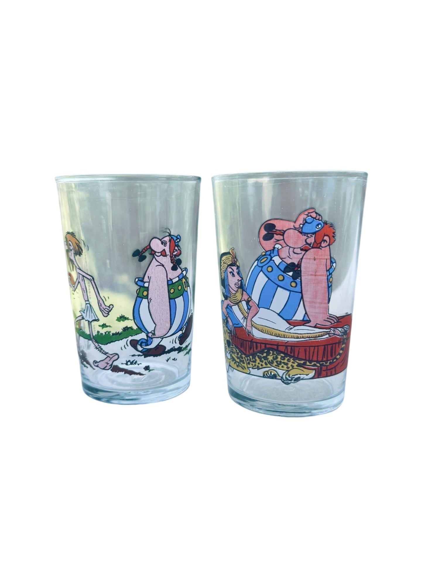 VTG Asterix & Obélix Collection Glass '68 & '84 Set of 2