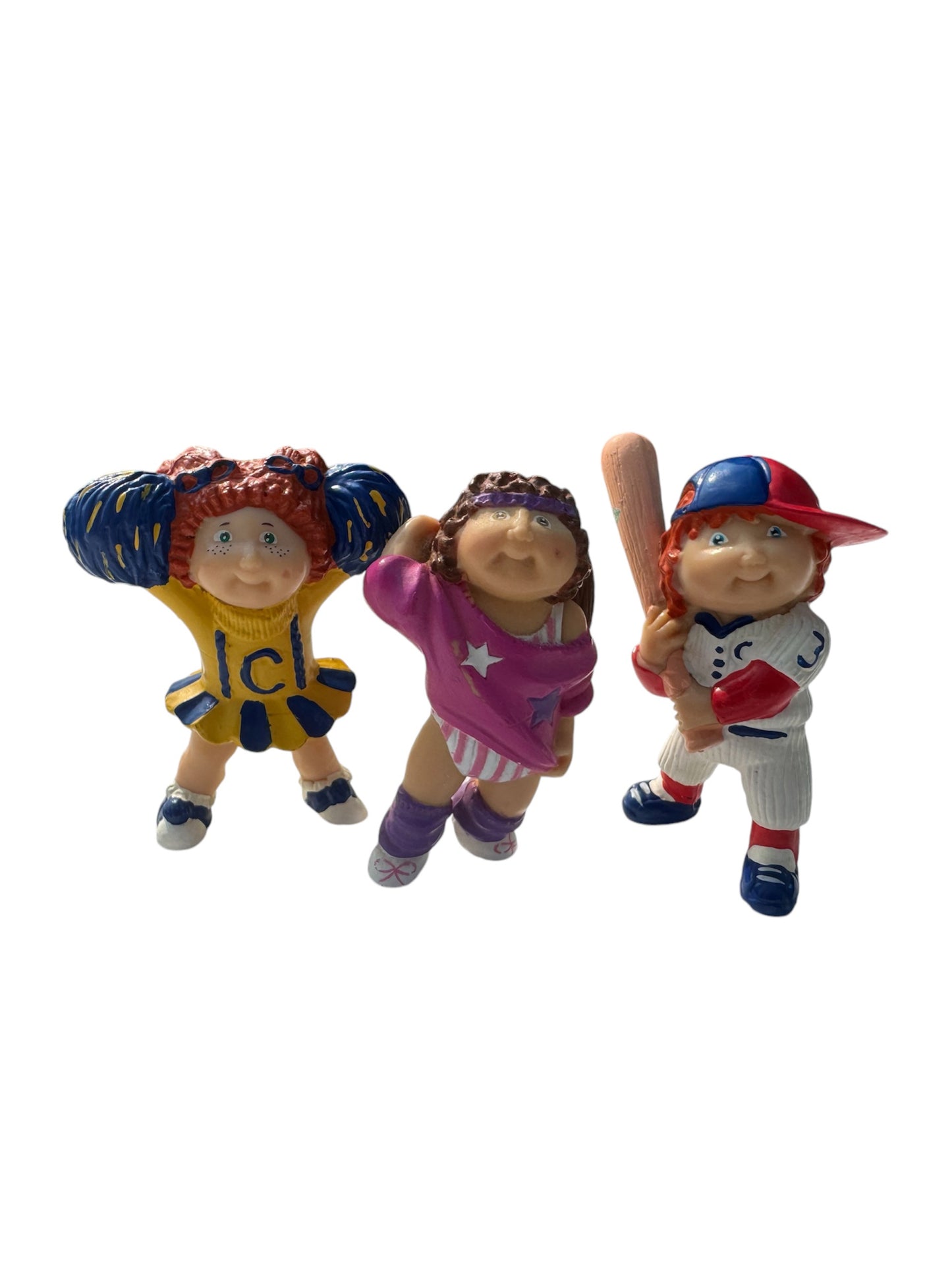 VTG '80s Cabbage Patch Kids PVC Sports Figurines Lot 2.5"