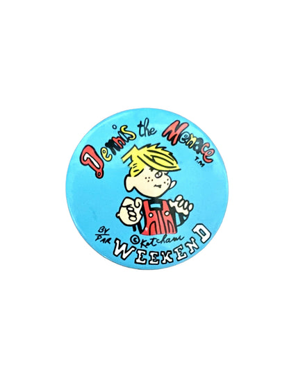VTG Denis The Menace Collectible Pinback Pin Button 5.5cm