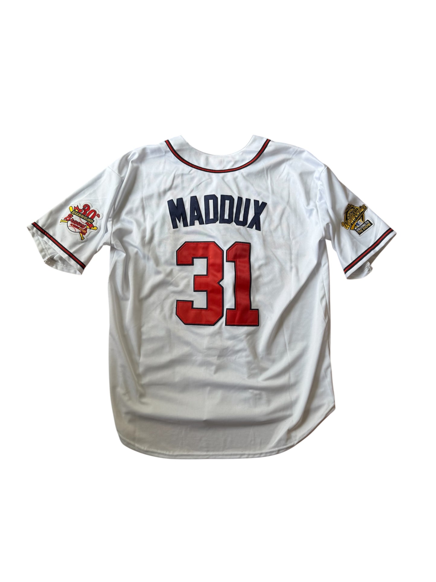 Atlanta Braves Greg Maddux #31 Sewn Mitchell & Ness MLB WS 1995 Jersey Size: XXL