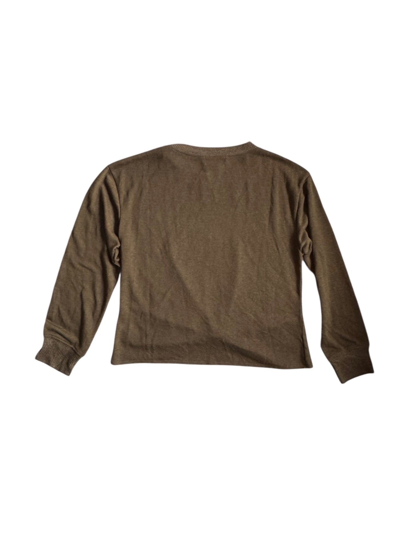 Sanctuary Women's Knotted Knit Lightweight Sweater Olive Oil Size: XL
