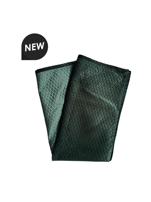 Accents de Ville Throw Quilted Velvet Green Blanket