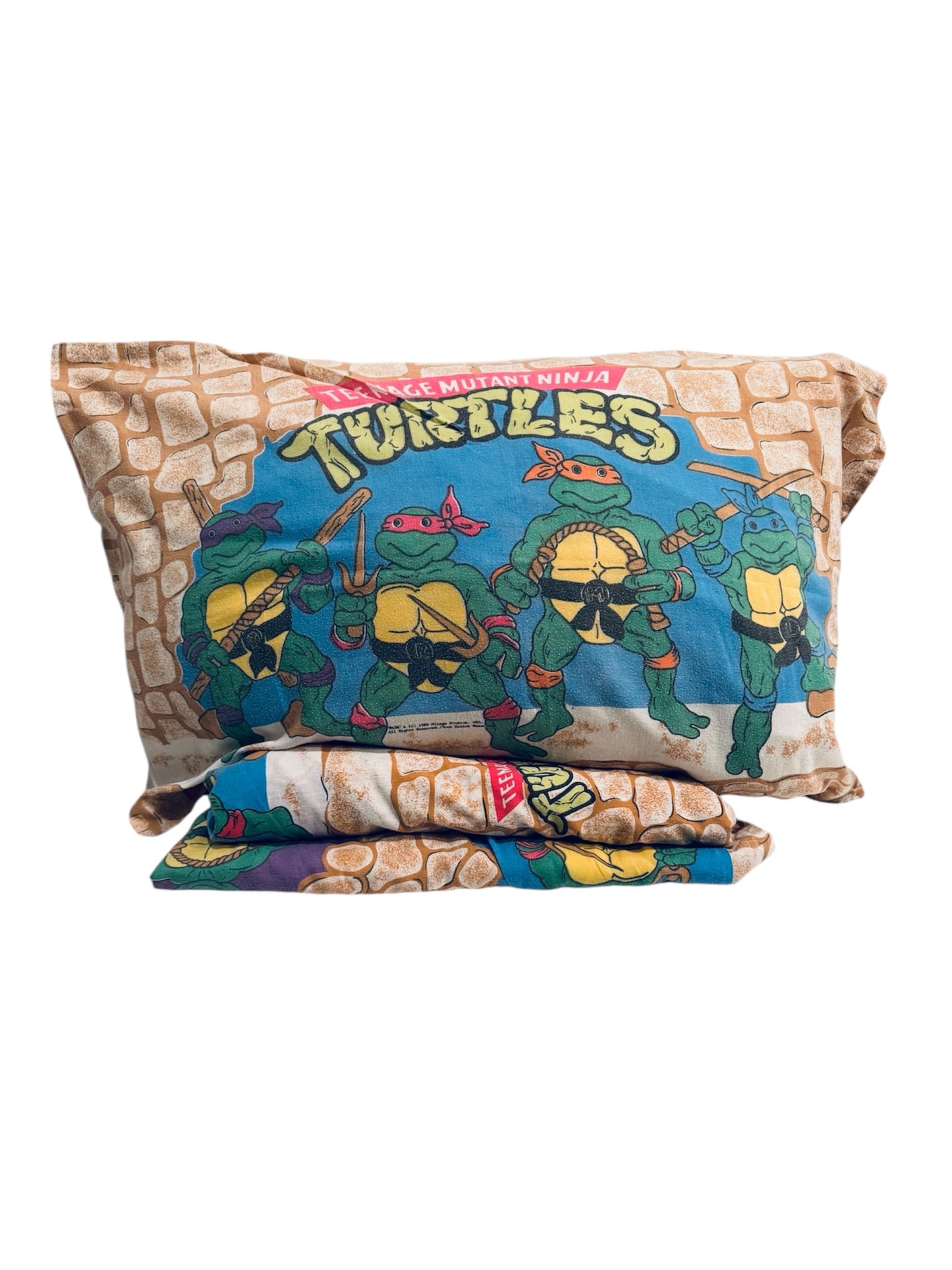 VTG 1988 Teenage Mutant Ninja Turtles TMNT Bed Sheet Set - 3 Piece Size: TWIN