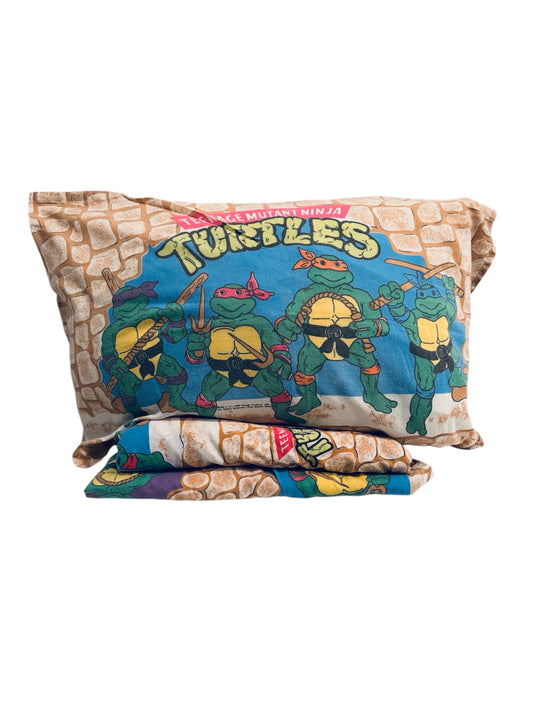 VTG 1988 Teenage Mutant Ninja Turtles TMNT Bed Sheet Set - 3 Piece Size: TWIN