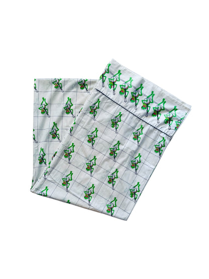 VTG 1980 The Muppets Kermit the Frog Playing Banjo Flat Sheet Size: TWIN