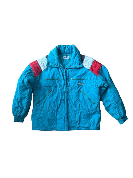 VTG Marilena Jacket Retro Winter Sports Snow Blue Size: 42