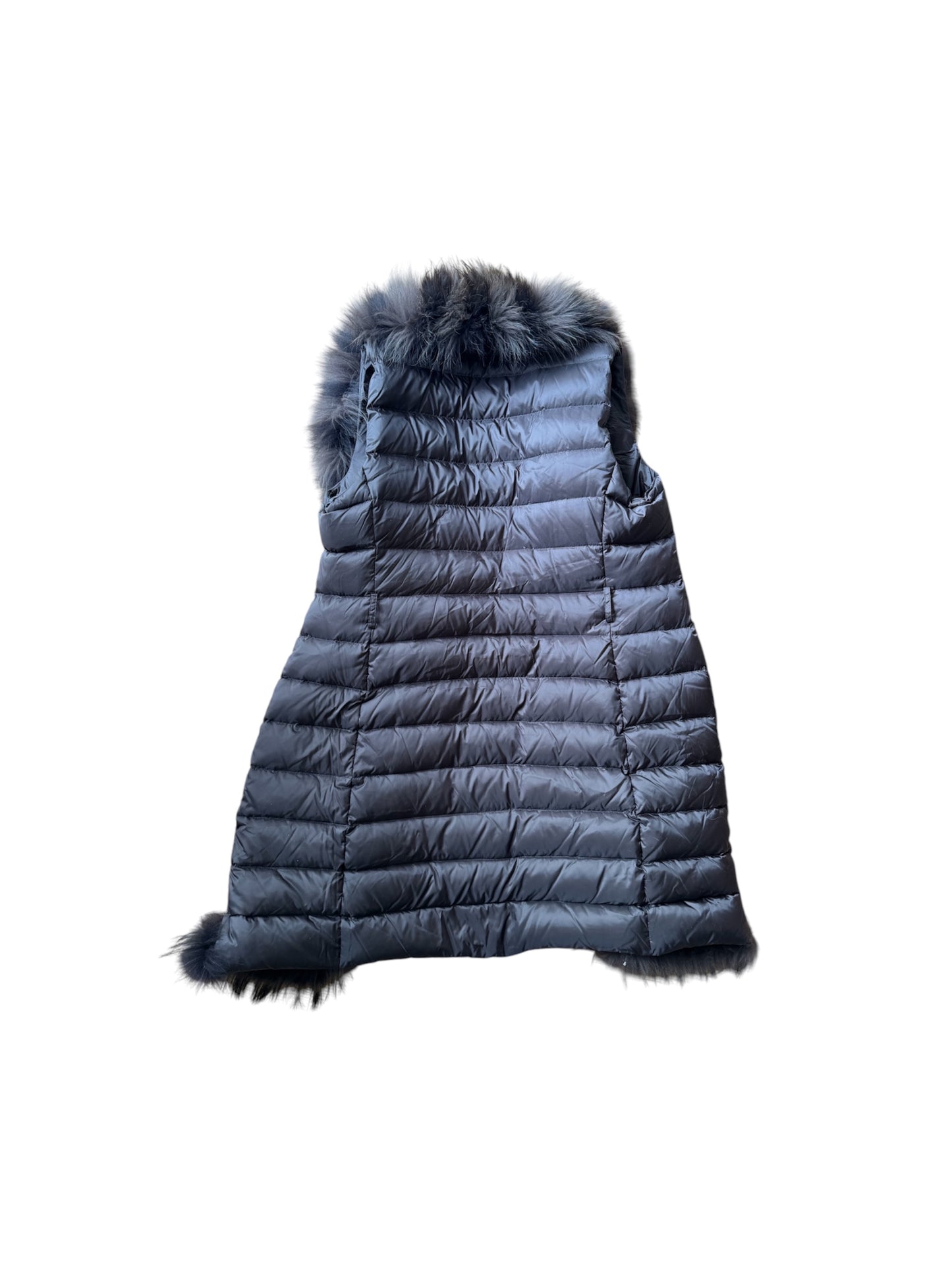 SEVENTY Venezia Brown Puffer Down Jacket Vest Fur Women's Size: 46