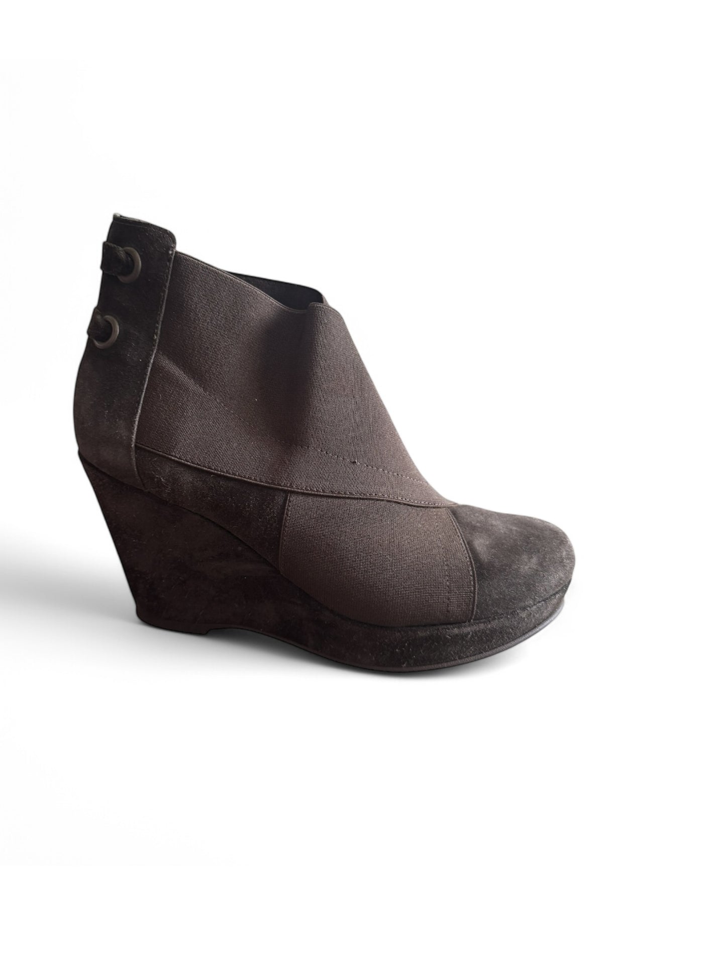 Browns Velour 175 Bis Marron Wedge Boots EU 37