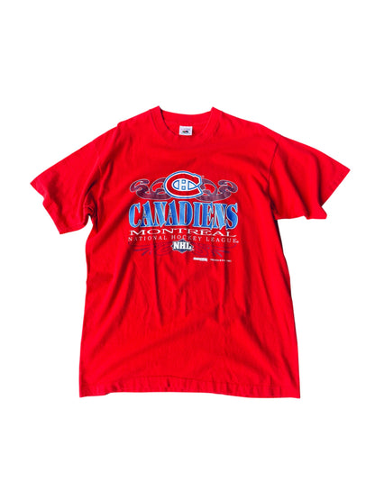 VTG Trench 1993 Montreal Canadiens NHL FOTL Single Stitch T-Shirt Size: XL