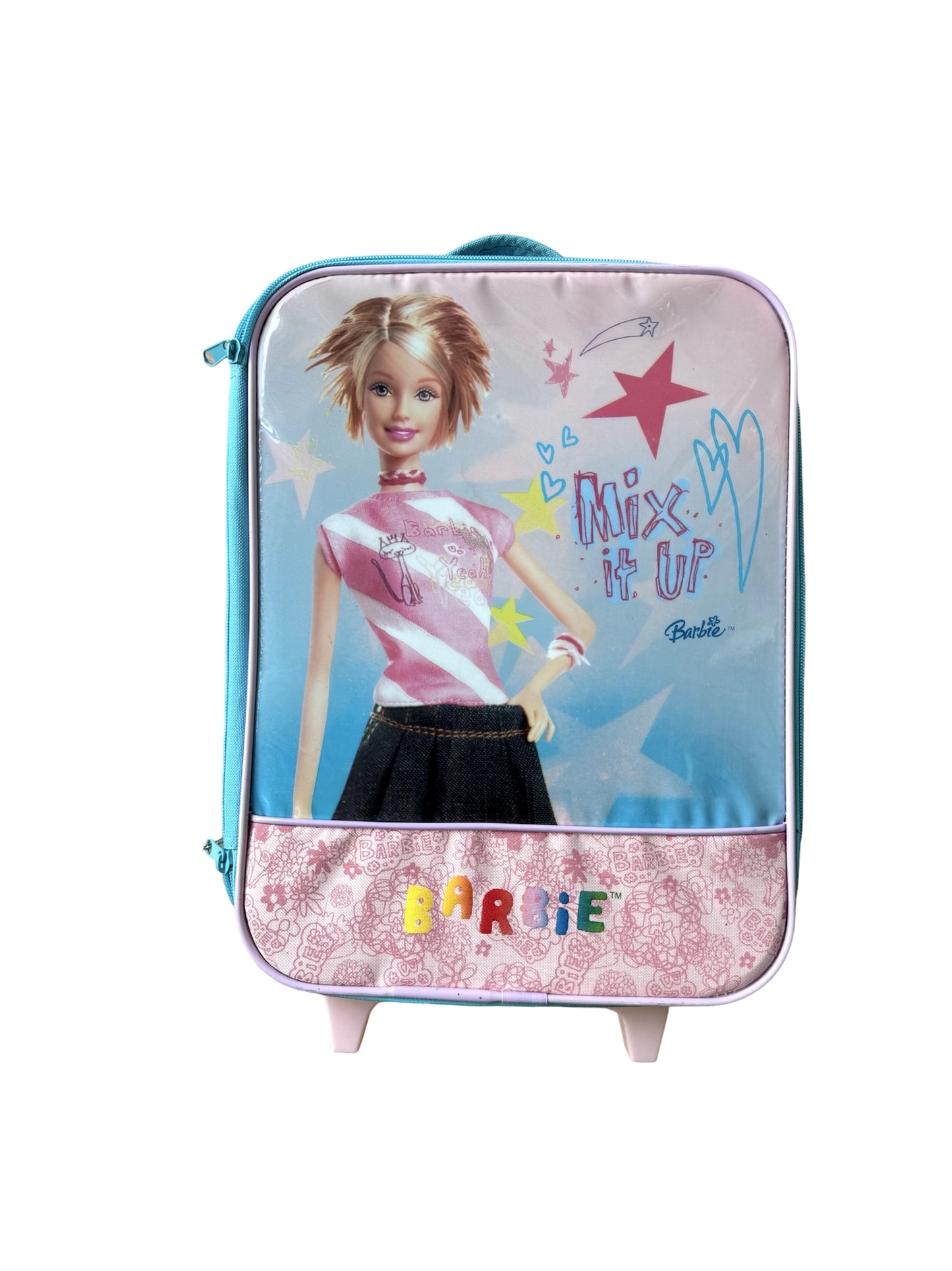 VTG Mattel Toys Barbie Doll Rolling Suitcase